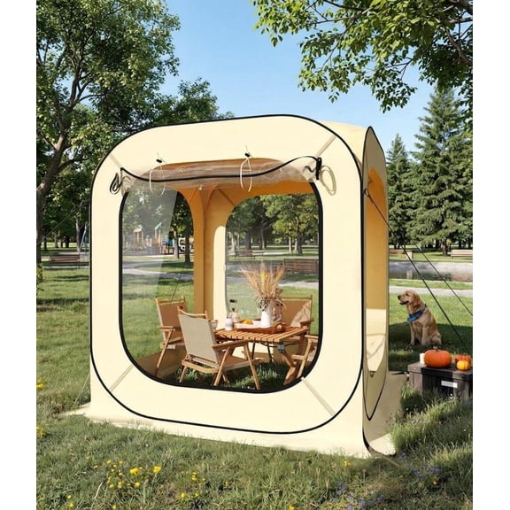 Gaderth Sports Tent for Fishing, 5.6x5.6 Ft Outdoor All Weather Pop Up Tent,Bubble Tent Instant Sun & Rain Shelter,Rainproof Camping Sun Shelter Coldproof & Windproof for Patio, Backyard, Deck