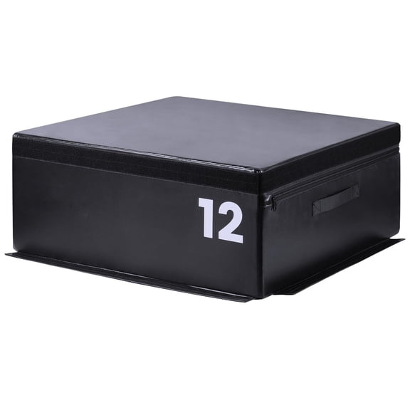 Gaderth Stackable Plyo Box 6/12/20 Inch, Adjustable Plyometric Jump Box, Fitness Stackable Soft Foam Plyo Box Set, Soft Plyo Box for Exercise, Step Training