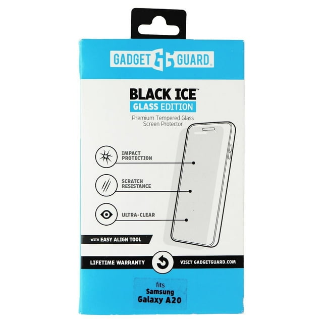 Gadget Guard Black Ice Glass Screen Protector for Galaxy A20 - Clear