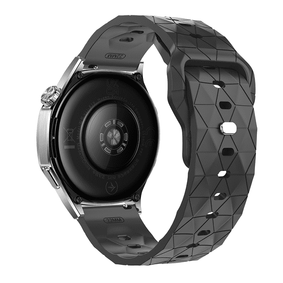 GadgetCom 22mm Silicone Watch Strap with Football Pattern - Quick Release Sport Smartwatch Band