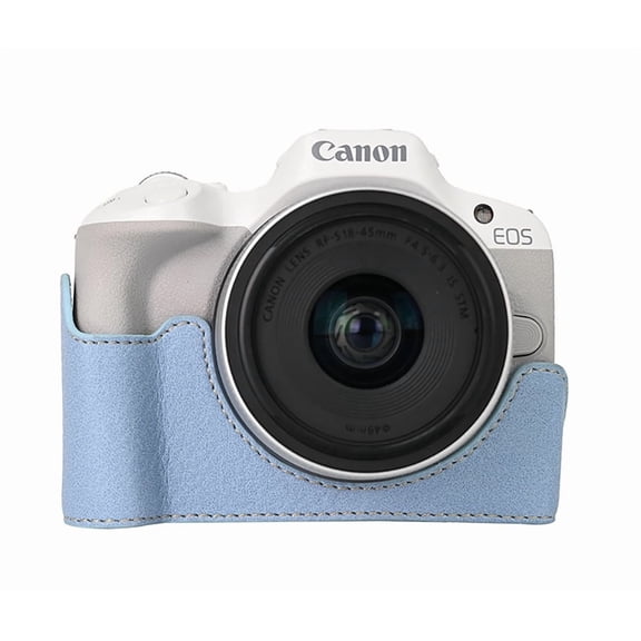 GadgetCom Camera Half Case Compatible with Canon EOS R50 R100 , Shockproof PU Leather Shell Protective Cover