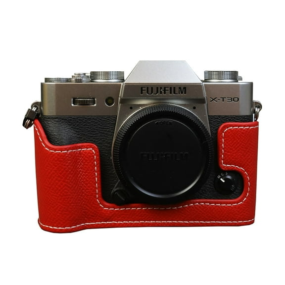 GadgetCom Camera Half Case Compatible with FUJIFILM X-T30 II XT30 / X-T20 / X-T10 , Anti-Slip PU Leather Shell Protective Cover