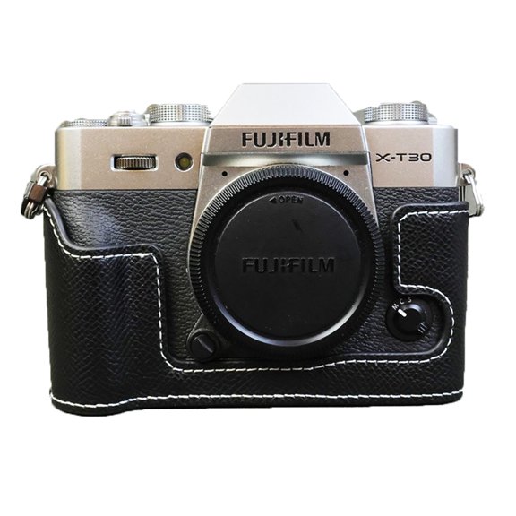 GadgetCom Camera Half Case Compatible with FUJIFILM X-T30 II XT30 / X-T20 / X-T10 , Anti-Slip PU Leather Shell Protective Cover