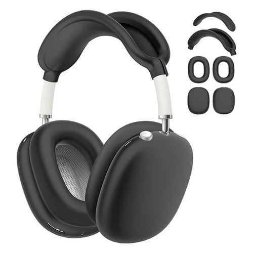 GadgetCom Headphone Case Compatible with Apple AirPods Max 1 2 , 4-in-1 Soft Silicone Shell Skin – Headband Protector, Inner & Outer Ear Cushion Covers
