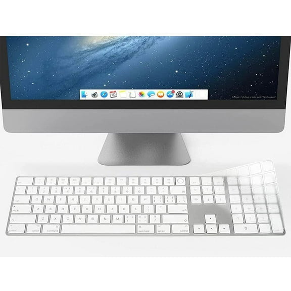GadgetCom Keyboard Cover Compatible with Magic Keyboard with Numeric Keypad imac24 2021 / Mac Studio 2022 , Ultra Thin Clear TPU Protective Skin