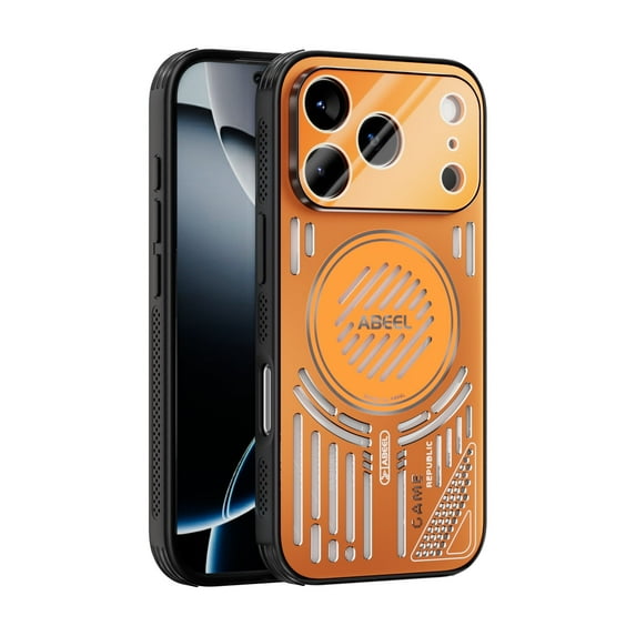 GadgetCom Magnetic Case Compatible with Apple iPhone 17 Pro , Aluminium Vented Design Back Cover Shell With Camera Protection