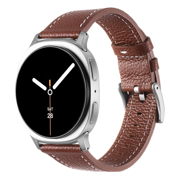 GadgetCom Replacement Band Compatible with Samsung Galaxy Watch8 40mm 44mm / Watch 8 Classic 46mm , Genuine Leather Strap Double-Sided Bracelet