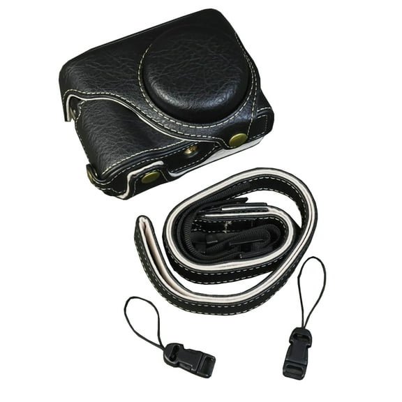GadgetCom Replacement Camera Case Compatible with Panasonic Lumix ZS99 TZ99 , PU Leather Protective Cover Shell With Strap