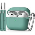 thumbnail image 1 of GadgetCom Replacement Case Compatible with Apple AirPods Pro 3 , DustProof Silicone Cover Soft Earbuds Pouch Shell With Cleaning Pen & Carabiner, 1 of 1