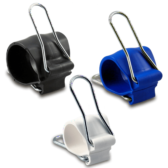 GadgetKlip Garden Clips: Re-usable, simple to use plant accessory for indoor/outdoor use with plants, garden tools, hoops, trellis + plant cages-30 clips-10 Small White, 10 Medium Blue, 10 Large Black