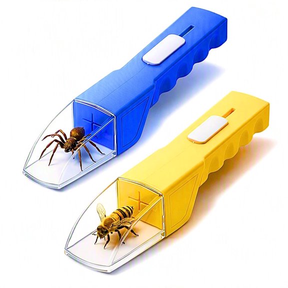 GadgetNestUSA Bug and Small Animal Observation Kit, Nature Exploration Tool for Butterflies, Bees, Ladybugs, Spiders, HandsOn STEM Science Learning, Blue and Yellow, 2PCS