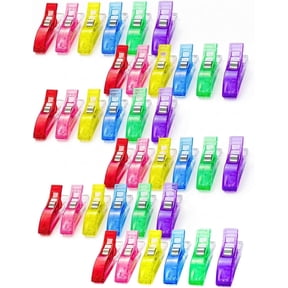 GadgetNestUSA Large Fabric Holding Clips for Sewing & Quilting 30 Pack, Jumbo Quilt Clips, Heavy Duty Textile Fasteners, Multi-Color Plastic Grips for Crafting, Stitching & Patchwork