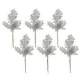 thumbnail image 1 of GadgetVLot 6Pcs 23Cm Simulation Christmas Cutting Gold Powder Hollow Fruit Ear Cutting Christmas Tree Decoration Cutting Leaf, 1 of 9