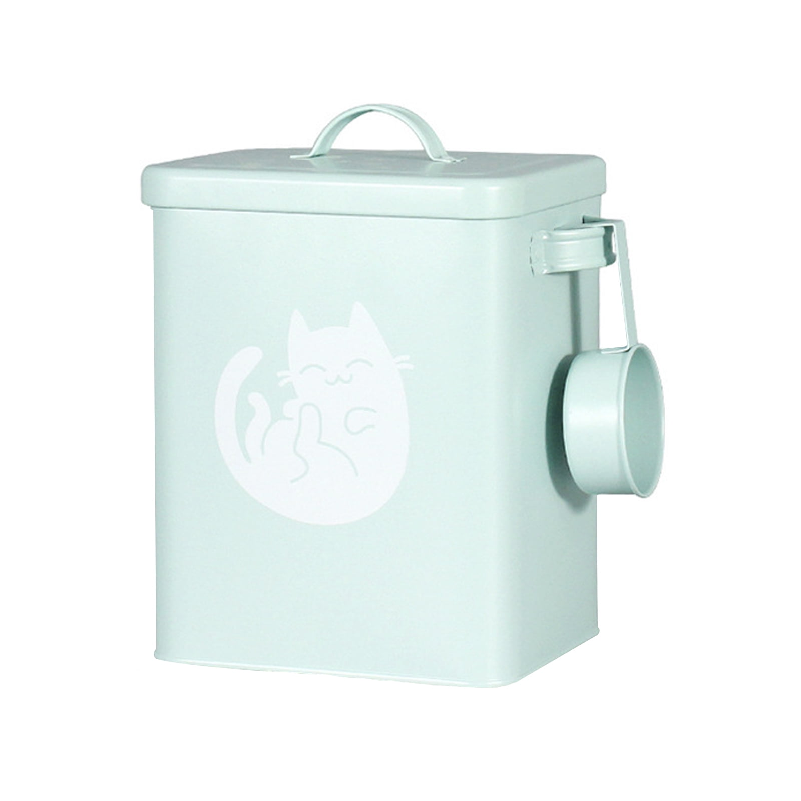 GadgetVLot Cat Food Storage Bucket Dog Food Bucket Sealed Moisture Proof Storage Box Metal Pet Snack Storage Bucket Walmart