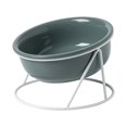 thumbnail image 1 of GadgetVLot Ceramic Cat Food Bowl Kitty Bowl Tilted Raised Cat Water Bowl Pet Supplies Slanted Elevated Cat Bowl, 1 of 12