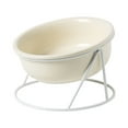 thumbnail image 1 of GadgetVLot Ceramic Cat Food Bowl Kitty Bowl Tilted Raised Cat Water Bowl Pet Supplies Slanted Elevated Cat Bowl, 1 of 12