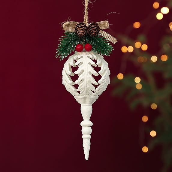 GadgetVLot Christmas Tree Decoration Hanging Ornaments Conch Pendant 2 Packs White Christmas Decoration