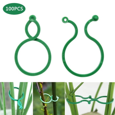 GadgetVLot Farm Fruit Garden Tools Agricultural Outdoor Tomatoes Cucumbers Home Plant Clips Holder Vine Support 100pcs