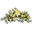 thumbnail image 1 of GadgetVLot Front Door Home Decor Peony Wreath Artificial Flower Spring Swag Peonies Wedding Decoration Olive Leaf Lemon Lintel, 1 of 15