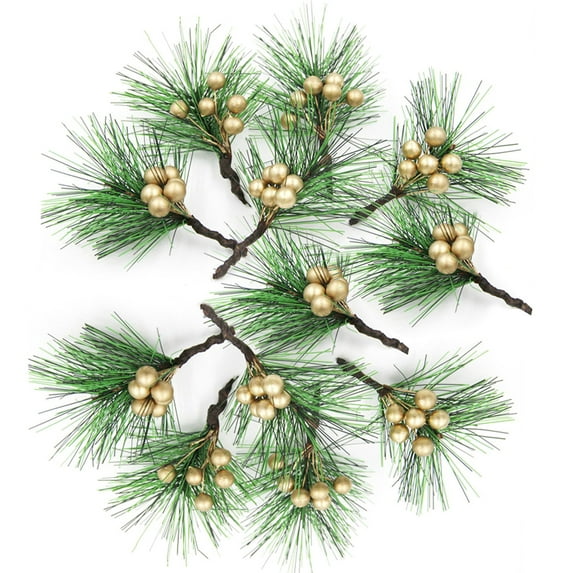 GadgetVLot Mini Simulation Plastic Foam Pine Needles Christmas DIY Cane Circle Wreath Decoration
