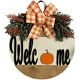thumbnail image 1 of GadgetVLot Pumpkin house decoration wreath Fall Door hanger Halloween house decoration, 1 of 12