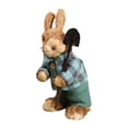 thumbnail image 1 of GadgetVLot Straw Bunny Peter Rabbit Decor Creative Children Easter Bunny Model Straw Rabbit With Lean Forward In Clothes Home Decorative, 1 of 13