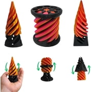 Gadgetime USA 3-Pack Impossible Cone Fidget   Mesmerizing 3D Printed Spiral Pyramid Illusion, Mini Vortex Desk Decor for Focus & Stress Relief, for Teens & Adults