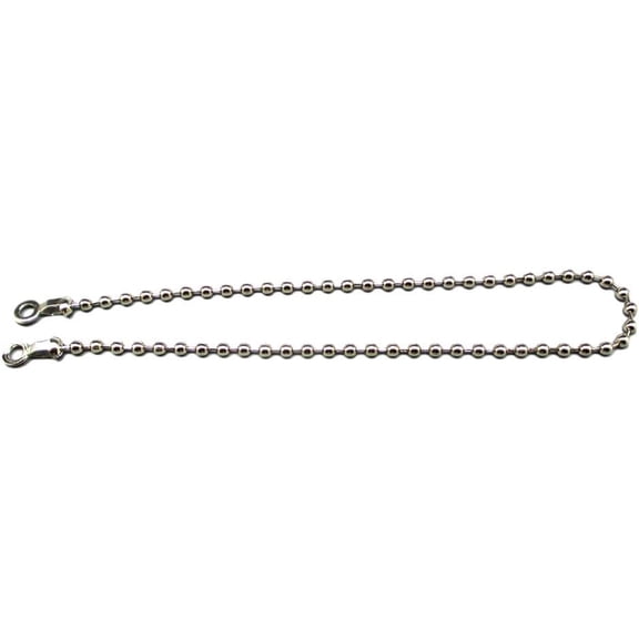 Gadgetime USA Bathtub Stopper Bead Chain Replacement - 11.9 inches - Stainless Steel Tub Stopper Chain Connector - for Easy Pull Sink & Tub Water Stopper with Chrome Finish