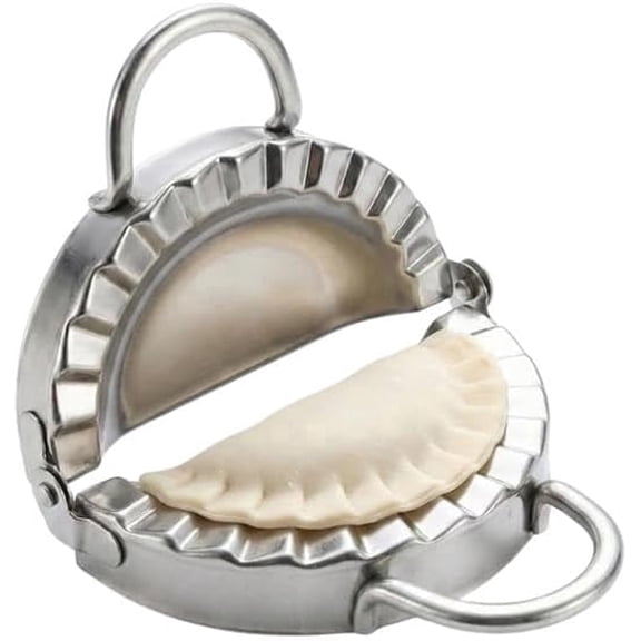 Gadgetime USA Premium Stainless Steel Dumpling Maker Press 3.75" Dough Cutter & Mold for Perfect Homemade Dumplings, Empanadas, Ravioli, Pierogi & Mini Pastry Pies