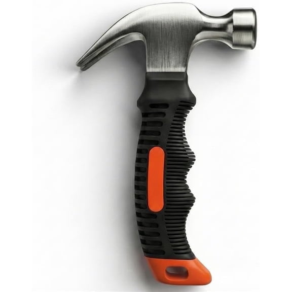 Gadgetime USA Stubby Magnetic Claw Hammer Compact Lightweight Hammer for Women & Kids with Non-Slip Comfort Grip, Ideal for DIY Home Repairs, Craft Projects, Woodworking & Camping