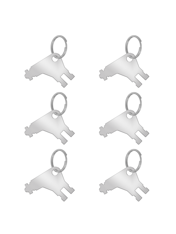 Universal Paper Towel Dispenser Key Compatible with Georgia-Pacific, Cormatic & EnMotion Dispensers Toilet Paper Dispenser Key with Key Ring Hole 6 Pack