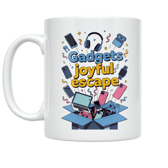 Gadgets Joyful Escape Art - Tech Subscription Box Enthusiast - 11 oz Ceramic Coffee Mug