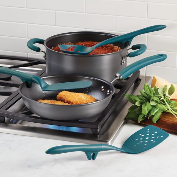 Gadgets Lazy Tools Nonstick Kitchen Cooking Utensil Set, 6 Piece Teal