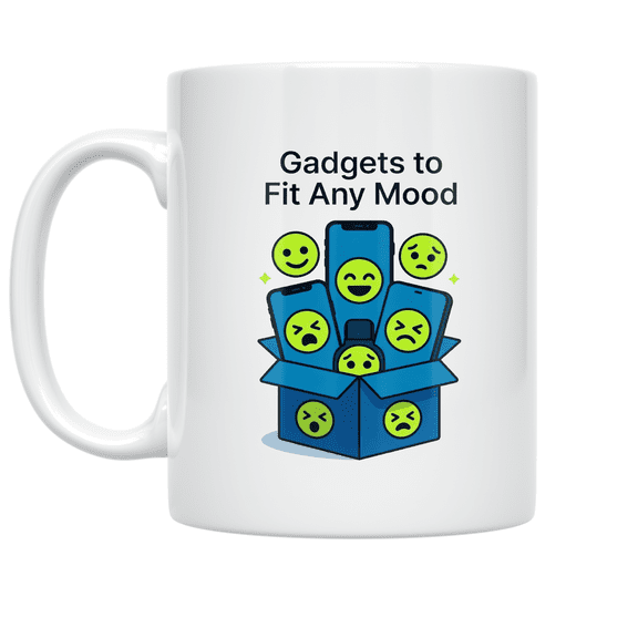 Gadgets to Fit Any Mood - Tech Enthusiast - 11 oz Ceramic Coffee Mug