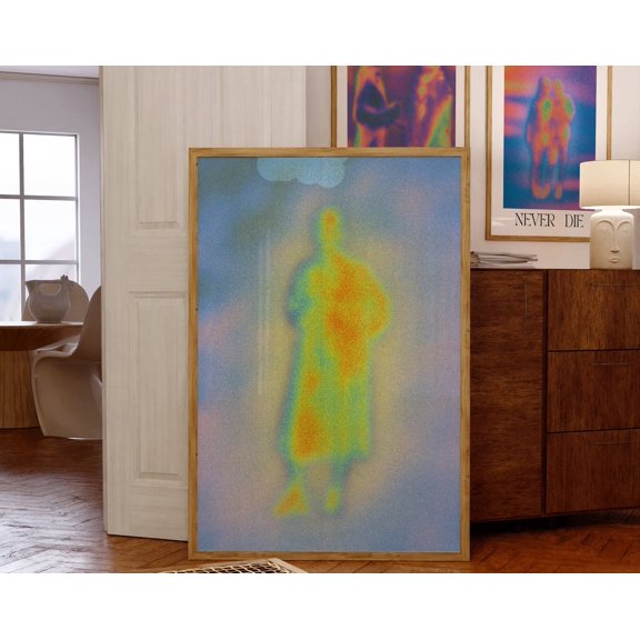 Gadient Art, 70S Art, Spiritual Gift, Aura Print, Psychedelic Poster, Hippie Print, Vintage Poster, Psychedelic Room Decor, Retro Wall Art Wall Art, Modern Wall Decor, 24x36 UNFRAMED