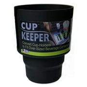 Gadjit Cup Keeper PLUS Car Cup Holder Adapter Expander with Storage, Black Durable Plastic