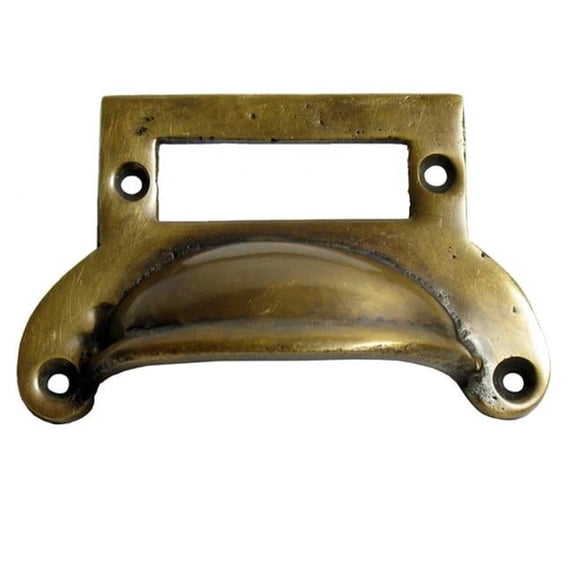Gado Gado Hardware HBP7022 Library Drawer Pull with Label Slot