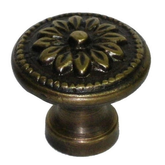 Gado Gado Hardware HKN6014 Round Floral Knob- Medium