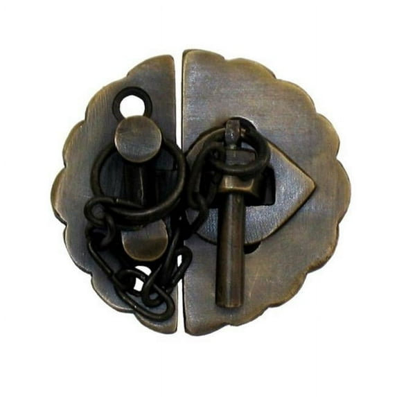Gado Gado Hardware HLA1012 Round Scalloped Latch with Chain