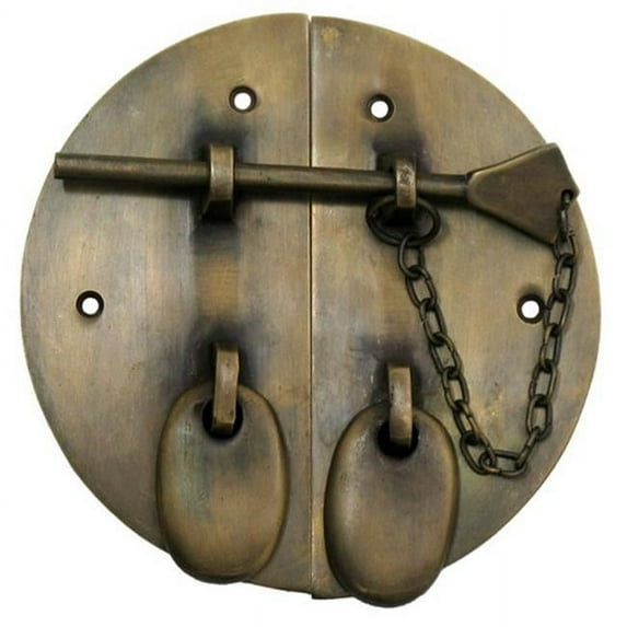 Gado Gado Hardware HLA1030 Round Latch with Chain & Oval Grips