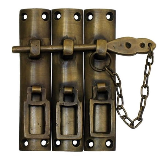 Gado Gado Hardware HLA7014 Three Piece Lock with Chain- Medium
