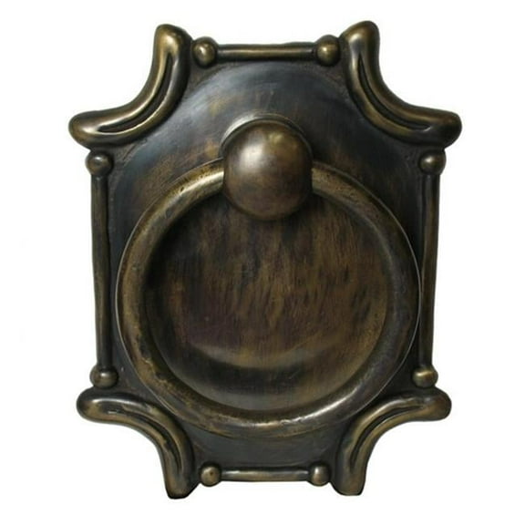 Gado Gado Hardware HRP4040 Large Ring Pull with Scalloped - Corner Backplate