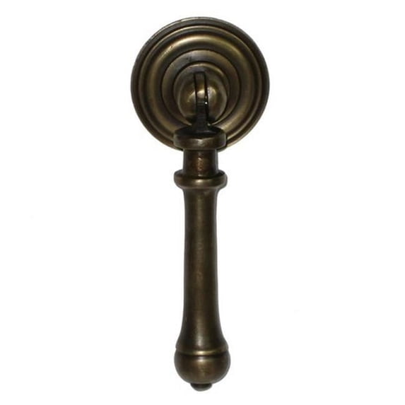 Gado Gado Hardware HTP1012 Teardrop Pull with Rosette Backplate- Medium