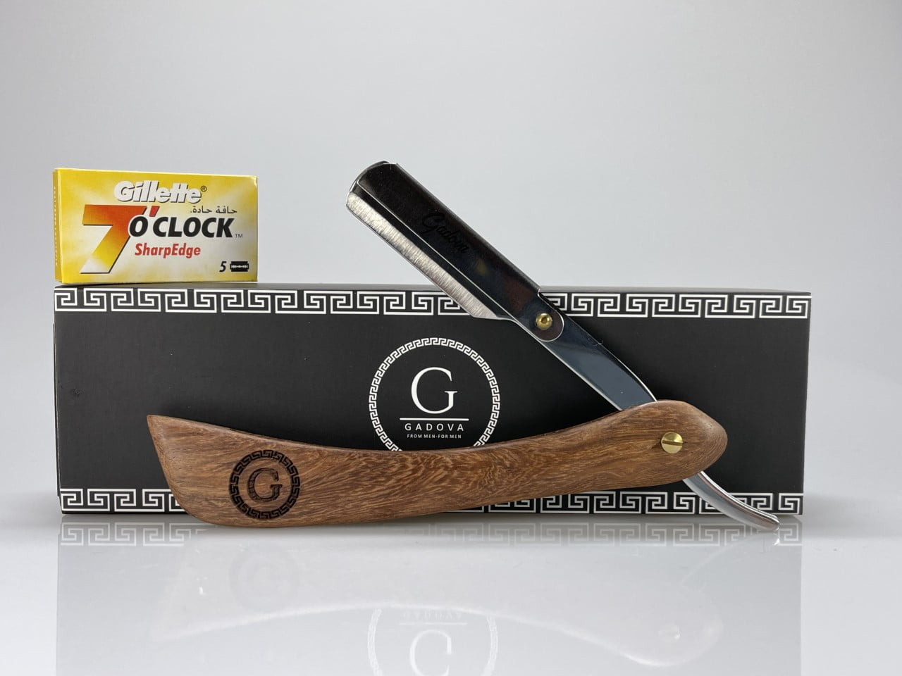 Professional Wooden Straight Edge Barber Shaving Razor - Salon Hair ...
