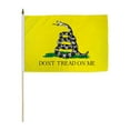 thumbnail image 1 of Don't Tread On Me Gadsden (Yellow) 12x18in Stick Flag, 1 of 1