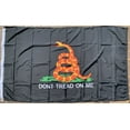 thumbnail image 1 of Gadsden Don't Tread On Me Black With Orange Snake 4'X6' Flag Rough Tex® 100D, 1 of 4
