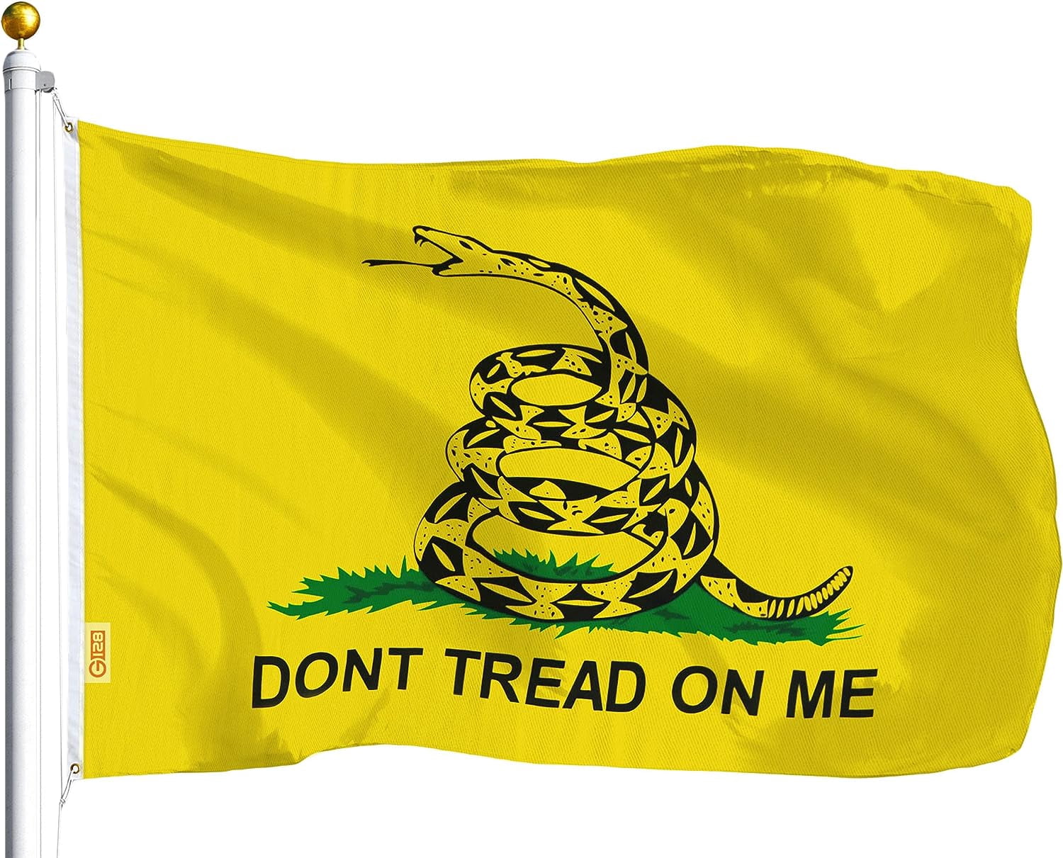 2er-Set Flaggen: Amerikanische Flagge & Gadsden 'Don't Tread On Me' Flagge – 3x152 Cm, Polyester, Wetterfest & Doppelt Genäht