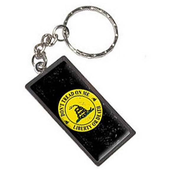 Gadsden Don't Tread On Me Liberty Or Death Keychain Key Chain Ring