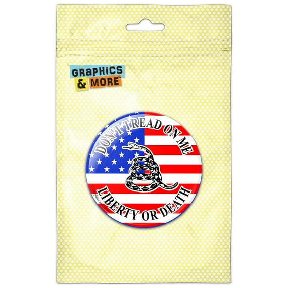 Gadsden Don't Tread On Me USA Flag Tea Party Refrigerator Button Magnet
