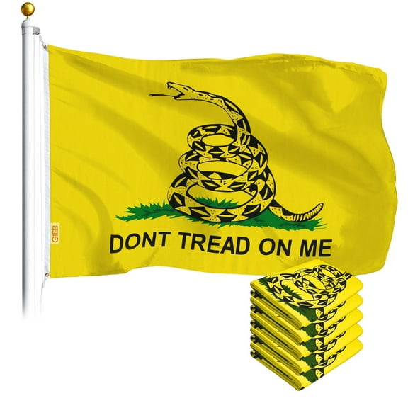 Gadsden Don't Tread on Me Flag 3x5FT 5-Pack Printed Polyester By G128